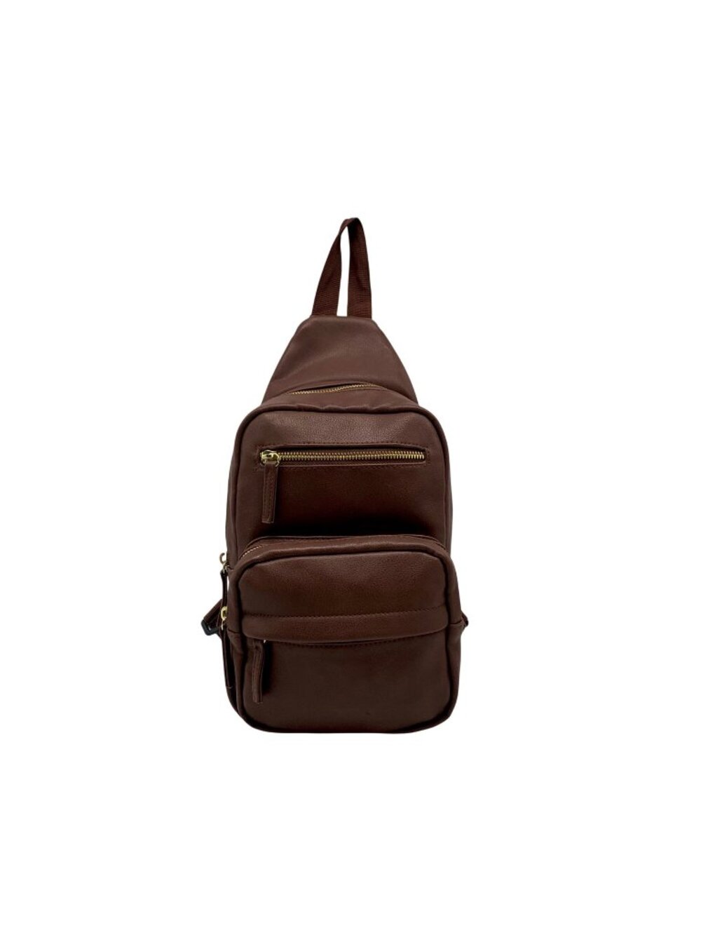 Unbranded Brown Multi Pocket Sling Backpack